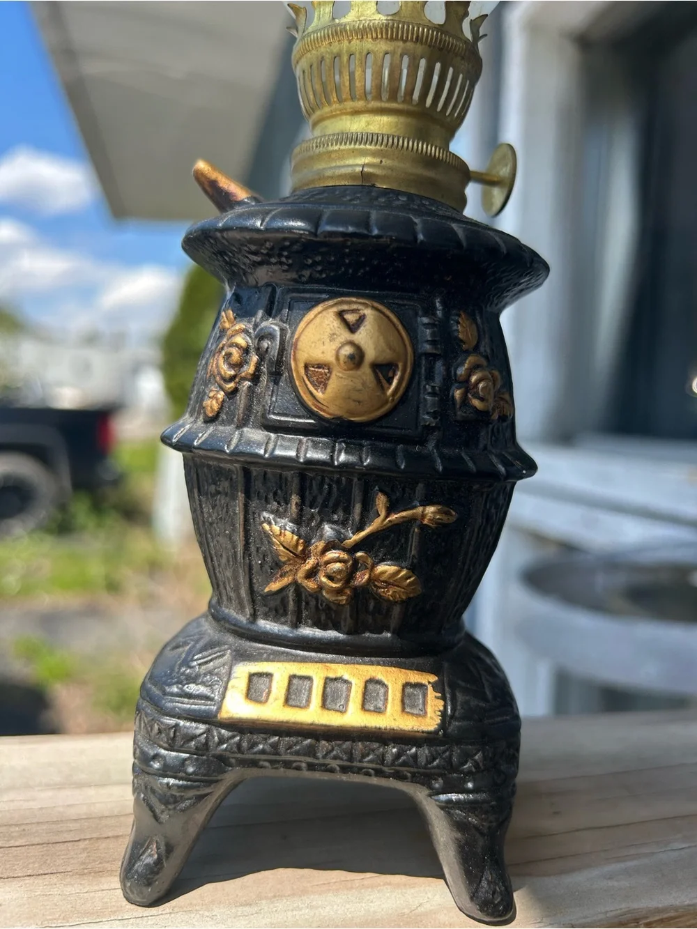 Vintage stove oil lamp